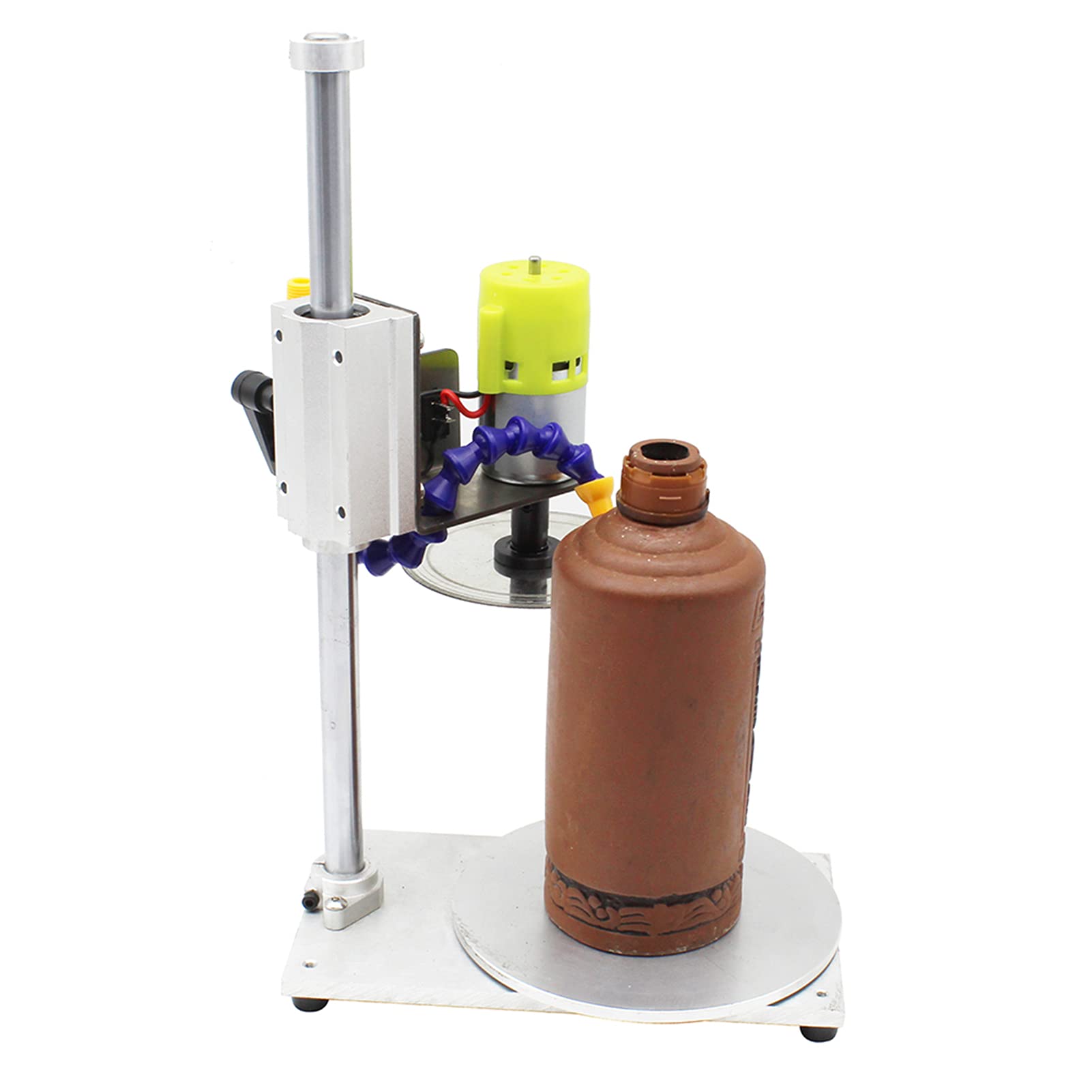 Cortador eléctrico de botellas de vidrio, motor 795, fuente de alimentación de 110 W, 7 velocidades ajustables, máquina de bricolaje para cortar cerveza, vino, whisky, champán, alcohol, botellas de