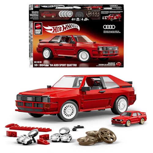 Mattel Brick Shop Hot Wheels 84 Audi Sport Quattro Building Toy Kit