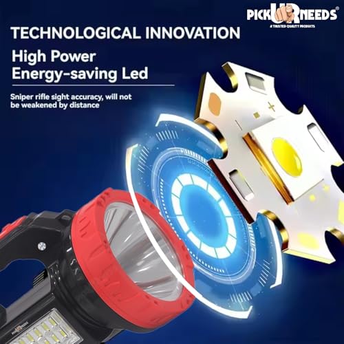 Image of Pick Ur Needs 50W Emergency Long Range Rechargeable Bright Laser Search Torch Light with 16 SMD