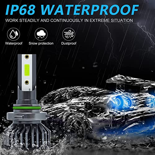 Duo Lu Tong 9006/Hb4 Blue Led Bulbs, 8000K Super Bright Led Headlight Bulbs With Cooling Fan, 14000Lm Low Beam Fog Light Conversion Kit, Halogen Replacement, Pack Of 2 #TOP5