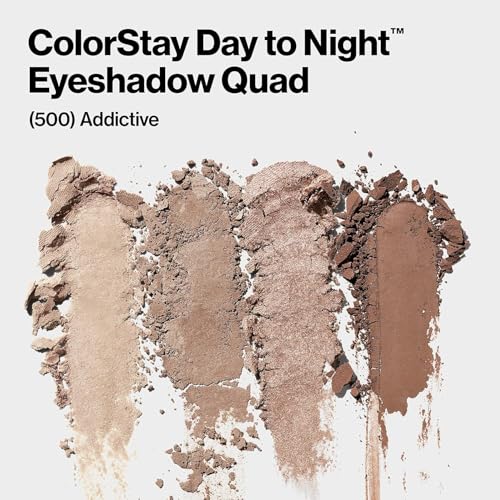 Image of Revlon ColorStay Day to Night Eyeshadow Quad, Longwear Shadow Palette with Transitional Shades and Buttery Soft Feel, Crease & Smudge Proof Upto 24 Hrs - Addictive