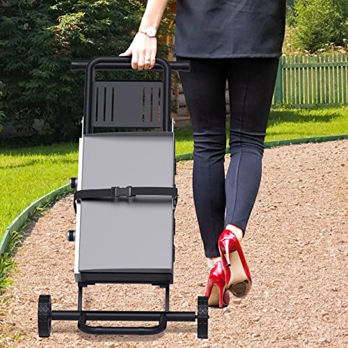Image of SafBbcue Flat Top Tabletop Griddle Stand for Blackstone Tabletop 17 inch 22 inch Grill Portable Grill Cart Folding Outdoor Griddle Shelf