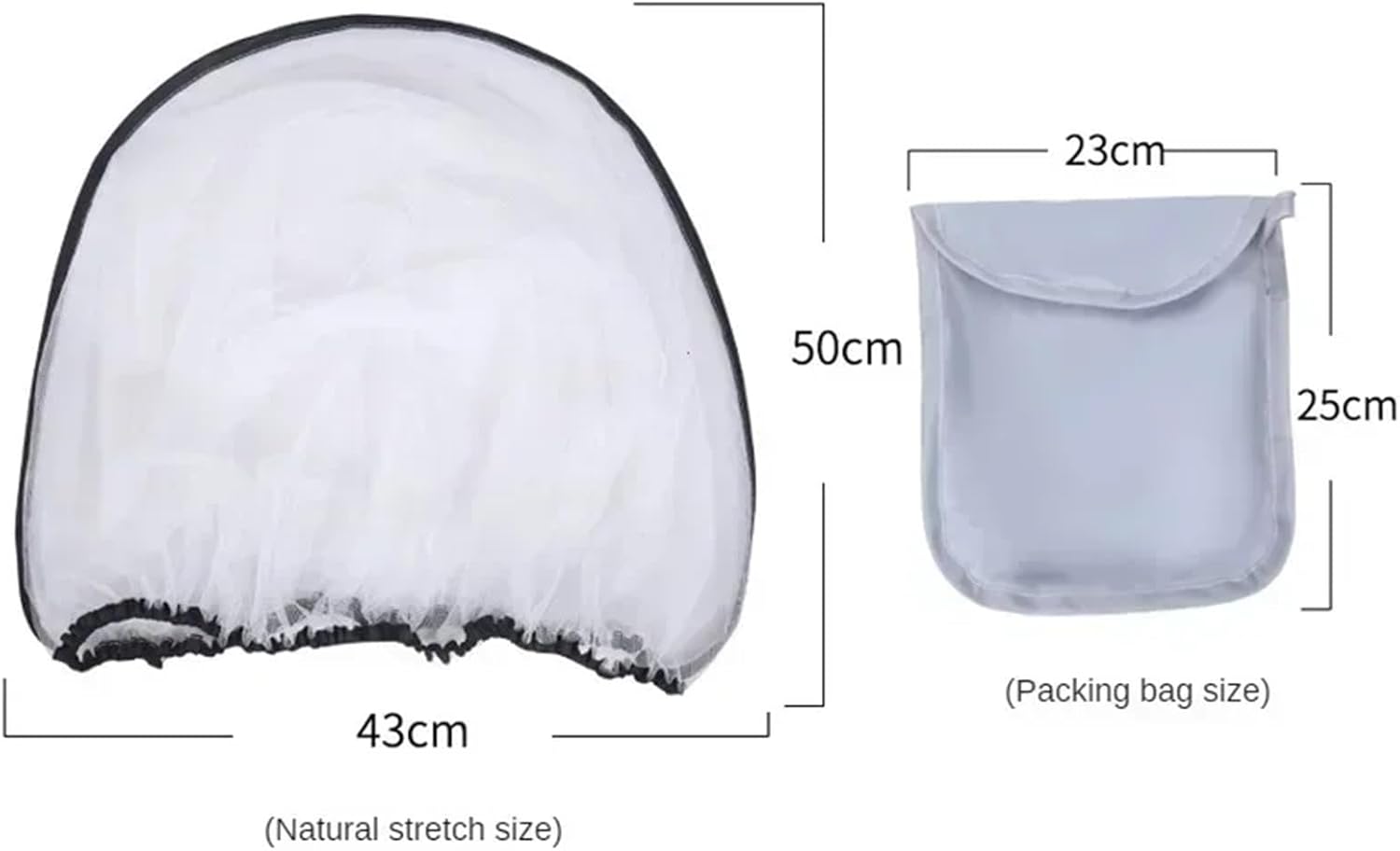 Mosquito Net for Stroller 2pcs Mosquito Net Stroller Summer Insect Shield Cart Safe Protection Mesh Elastic Cord Design Pram Accessories(Cradle White)