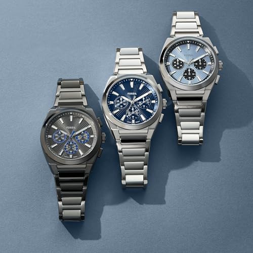 Image of Fossil Men's Everett Quartz Stainless Steel Watch, Three-Hand Watch for Men