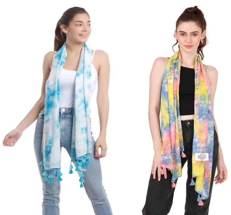 Women and Girls Cotton Viscose Scarfs Stoles Combo Set-Soft Comfortable Stylish