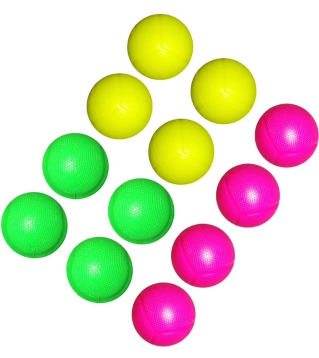 Little Toys Hard Plastic Cricket Ball for Kids Multicolor Plastic Cricket Ball - 9 inch Diameter -(Pack of 12)-image-6