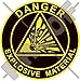 EXPLOSIVES MATERIAL Explosionsgefahr Warnung, Sicherheitszeichen 75mm Auto & Motorrad Aufkleber, Vinyl Sticker