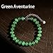 CHCCOYE 5x8mm Natural Healing Gemstone Bracelet – Handmade Yoga Beaded Bracelet, Stress-Relief Crystal Jewelry for Men & Women (Green Aventurine)