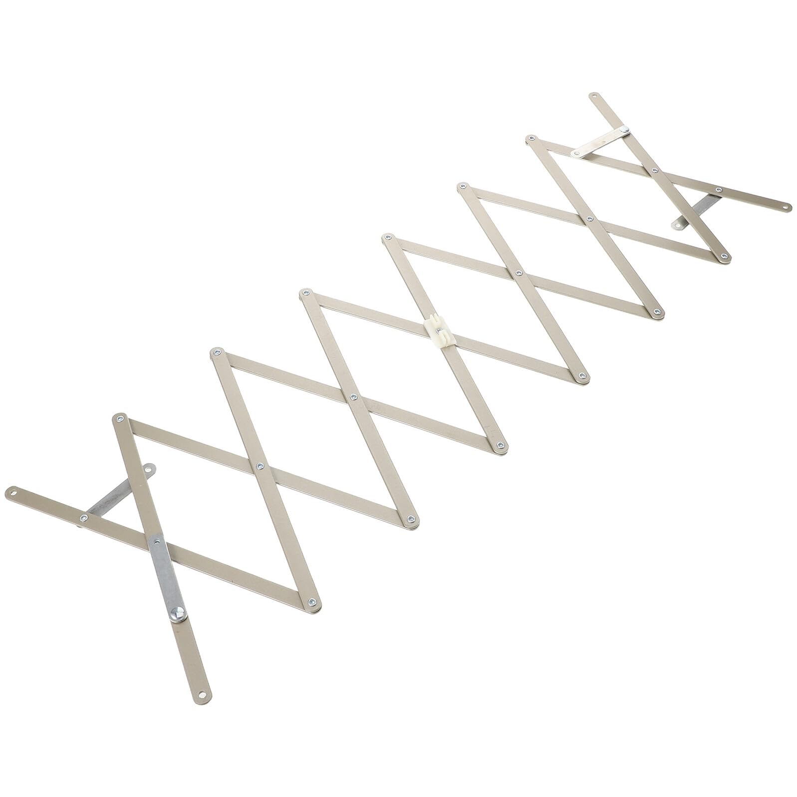 Support pliable réglable en acier carbone argenté avec barre de rangement extensible