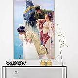 Kits de pintura 5D Lawrence Alma-Tadema, una diferencia de opinión, (8) pinturas de puntos completos para decoración de pared del hogar, 40,6 x 50,8 cm