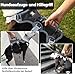 Huntboo Hunde Sicherheitsgeschirr, Sicherheitsgeschirr für Hunde, Vollständig Reflektierendes Geschirr mit Gepolstertem Griff, Wasserdicht, Verstellbare Weste (Schwarz, M)