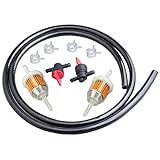 Hipa (Pack of 2 Fuel Filter # 25 050 22-S with Fuel Line & Shut Off Valve 494768 493960 for Engines Without Fuel Pumps