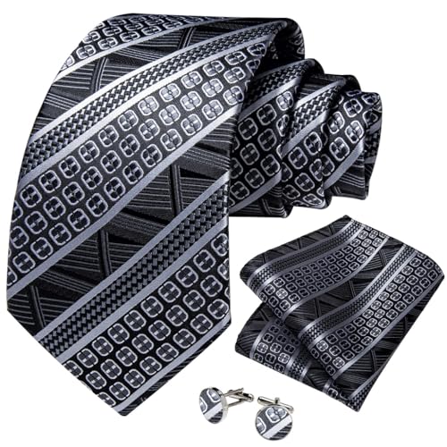 Set de corbatas clásicas con rayas y flores para hombres
