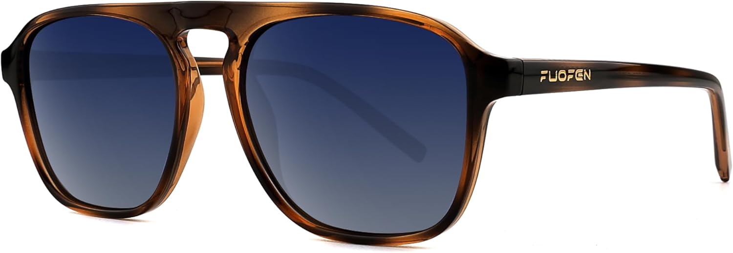 Polarized Modern Aviator One-Bridge Square Mens Stylish Sunglasses Driving Fishing UV Protection Shades - Image 3