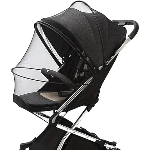 Homord Moskitonetz Kinderwagen - Universal Insektenschutz für Buggy mit Doppelten Reißverschluss und Stützstangen, Reißfest Mückennetz Fliegennetz - idealer Schutz vor Wespen & Stechmücken Cover