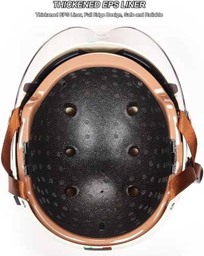 Casco abierto retro con doble visera para mayor comodidad 7