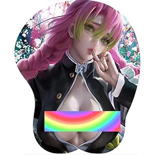FORKIS Tappetino per Mouse Anime Pad Mouse Anime 3D Cuscinetto per Mouse 3D Polso Silicone Riposo Anime Mousepad Torace Mouse A Mano Pc Cuscine-G9
