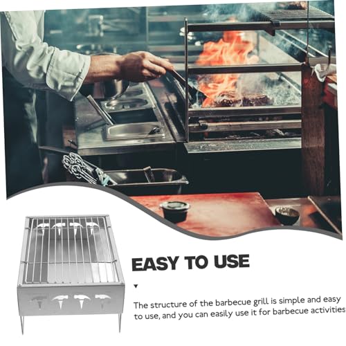 Barbecue portable pliable camping voyages cuisson extérieure acier - 5