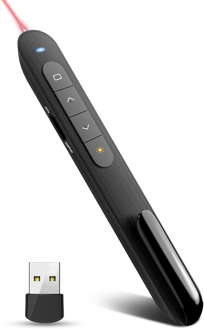 Presentation Clicker PowerPoint PPT Clicker with Laser Pointer, RF 2