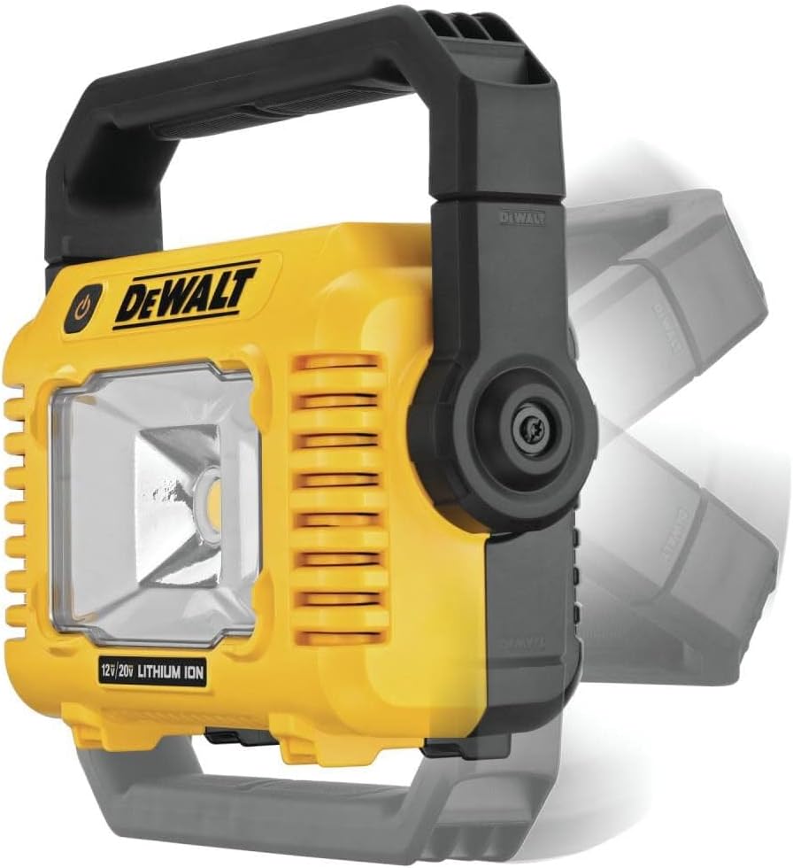 DEWALT 12V/20V MAX LED Work Light, Compact with 360 Degree Rotating Handle, 2000 Lumens of Brightness, Cordless, Bare Tool Only (DCL077B)