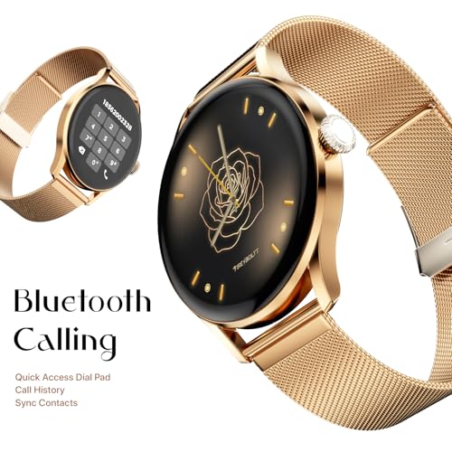 Image of Fire-Boltt Glitz Women Smart Watch with 1.19 inch AMOLED Display, Bluetooth Calling, Rotating Crown, Always On Display, 1000 Nits Brightness, IP68 Waterproof Rose Blush