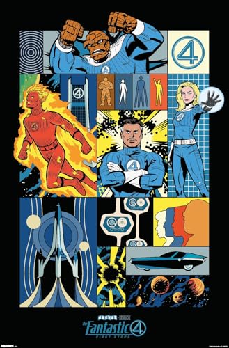 Marvel Fantastic Four: First Steps (2025) - Comic Panel Wall Poster, 34L" x 22.4W", Unframed Version