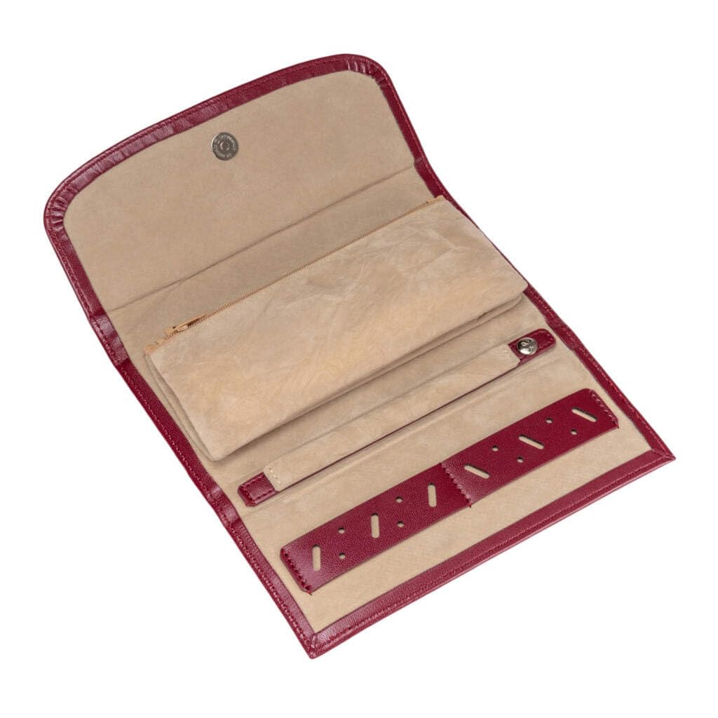 Windrose trousse à bijoux Merino rouge