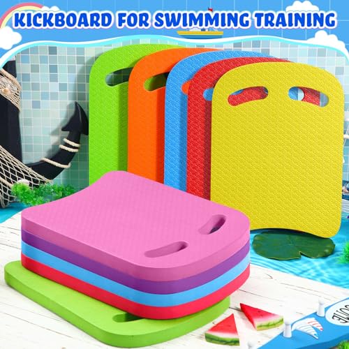 Sosation 10 Pcs EVA Foam Swimming Kickboard Swimming Training Kickboard Water Pool Training Swim Aid for Swimmers Beginners Float Exercise Equipment (Bright Color)
