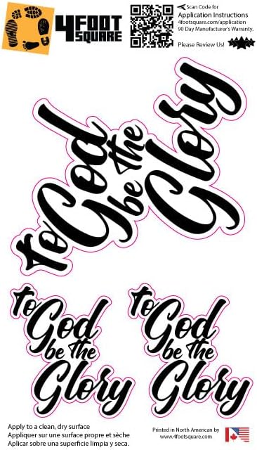 Miniatura 2 de Calcomanía de vinilo de bomba con texto en inglés To God Be The Glory para automóvil, camión, computadora, en cualquier lugar, vinilo prémium para
