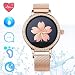 Produktbild IP68 Fitness Tracker Smart Watch  Schrittzähler Uhr Smart Armband mit Herzfrequenz Schlaf Tracker Kalorienzähler Smartwatches für Frauen Anruf SMS Push Kompatibel für Android iOS (Rose Gold)