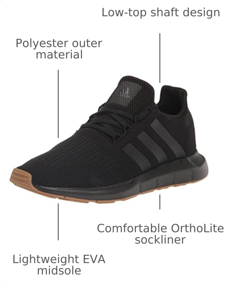 Image of adidas Mens Swift Run 1.0 Lace Up Sneakers Shoes Casual - Beige