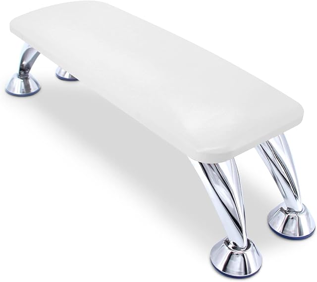 Big Nail Arm Rest Cushion, Microfiber Leather Manicure Hand Rest, Professional Nail Hand Rest Cushion Pillow Stand (White)