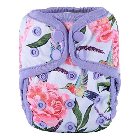 Sigzagor Newborn Baby Diaper Nappy Cover 8lbs-10lbs (Hummingbirds) Cover