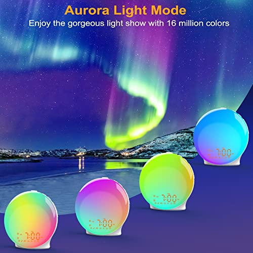 Sunrise Alarm Clock, Upgraded Wake Up Light Alarm Clock With Sunrise Simulation, Dual Alarms, Fm Radio, 8 Natural Sounds & Snooze, 3 Light Modes, Loud Alarm Clock For Heavy Sleepers Adults Kids #TOP4