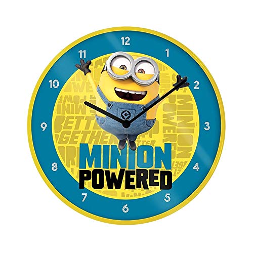 Minions 25cm Children's Despicable Me Wall Clock - Minion Powered