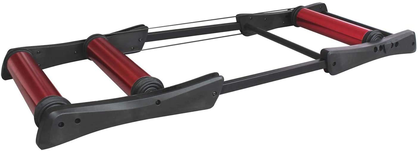 BATLAM Fahrradtrainer, Fahrrad-Turbo-Trainer, Indoor-Übungsständer 24-29 Zoll Radfahren Training Fitness Faltbarer Widerstandstrainer,Rot (Rot normal)