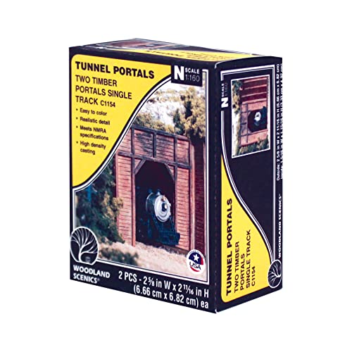 N Timber Tunnel Portal Woodland Scenics WDS1154 entrée de tunnel pour train