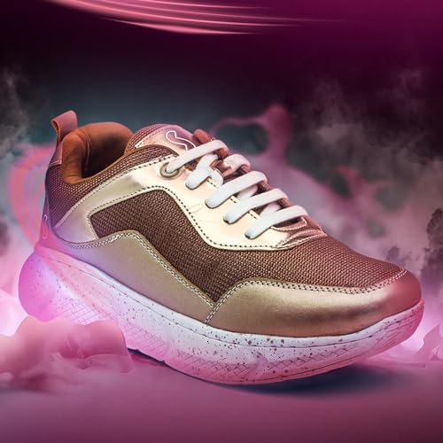 Image of SOLETHREADS Glam Casual Sneaker Lightweight Cushioned Lace-up Shoes for Women