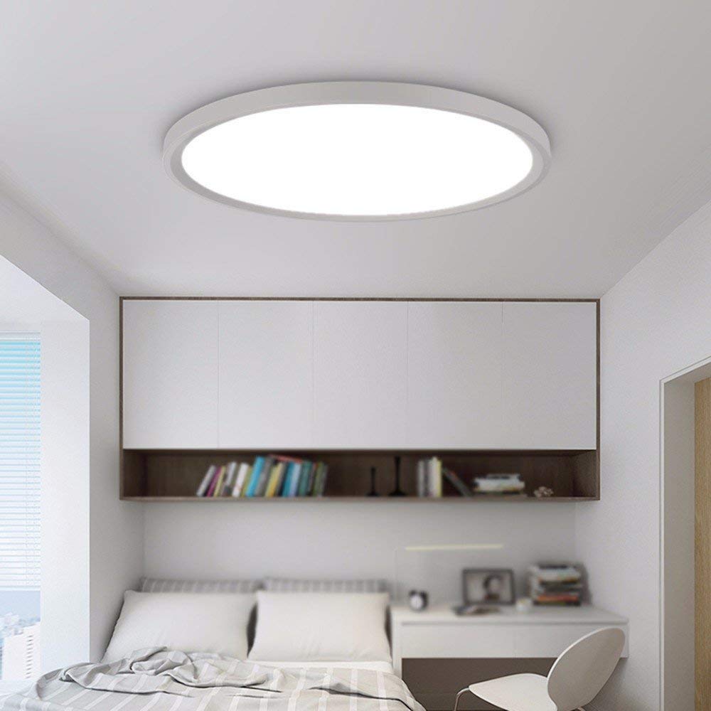 Plafonnier LED moderne ultra mince de 40cm avec télécommande pour salon