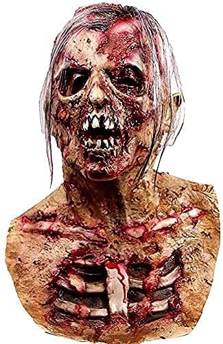 molezu Scary Zombie Head Mask Vampire Mask for Adult Creepy Costume Horror Halloween Decoration Props, Latex Halloween Mask