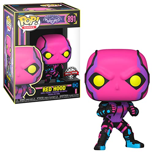 Funko Pop Red Hood Blacklight Gotham Knights Gamestop Exclusive.