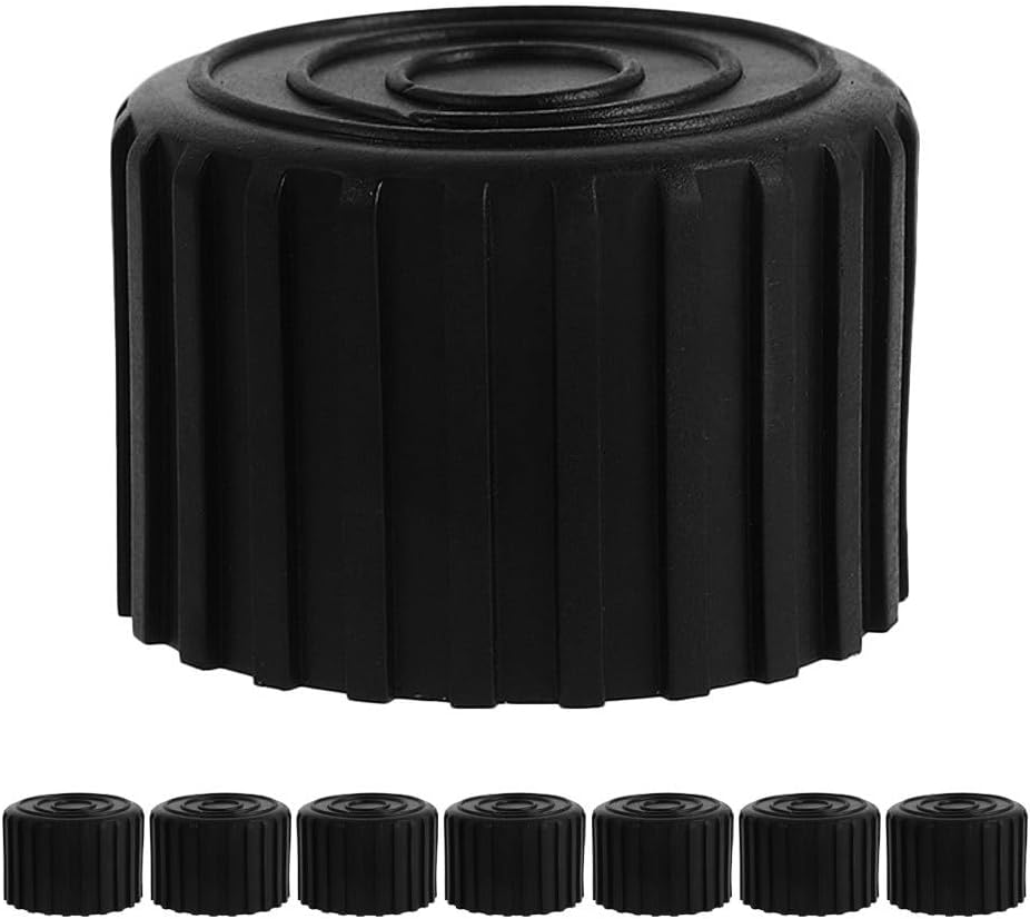 BESPORTBLE 8pcs Rubber End Caps: Floor Protectors for Fitness Gym Equipment Exercise Machine Chairs Tables Sofas Anti-Vibration Floors Mat φ50 Black