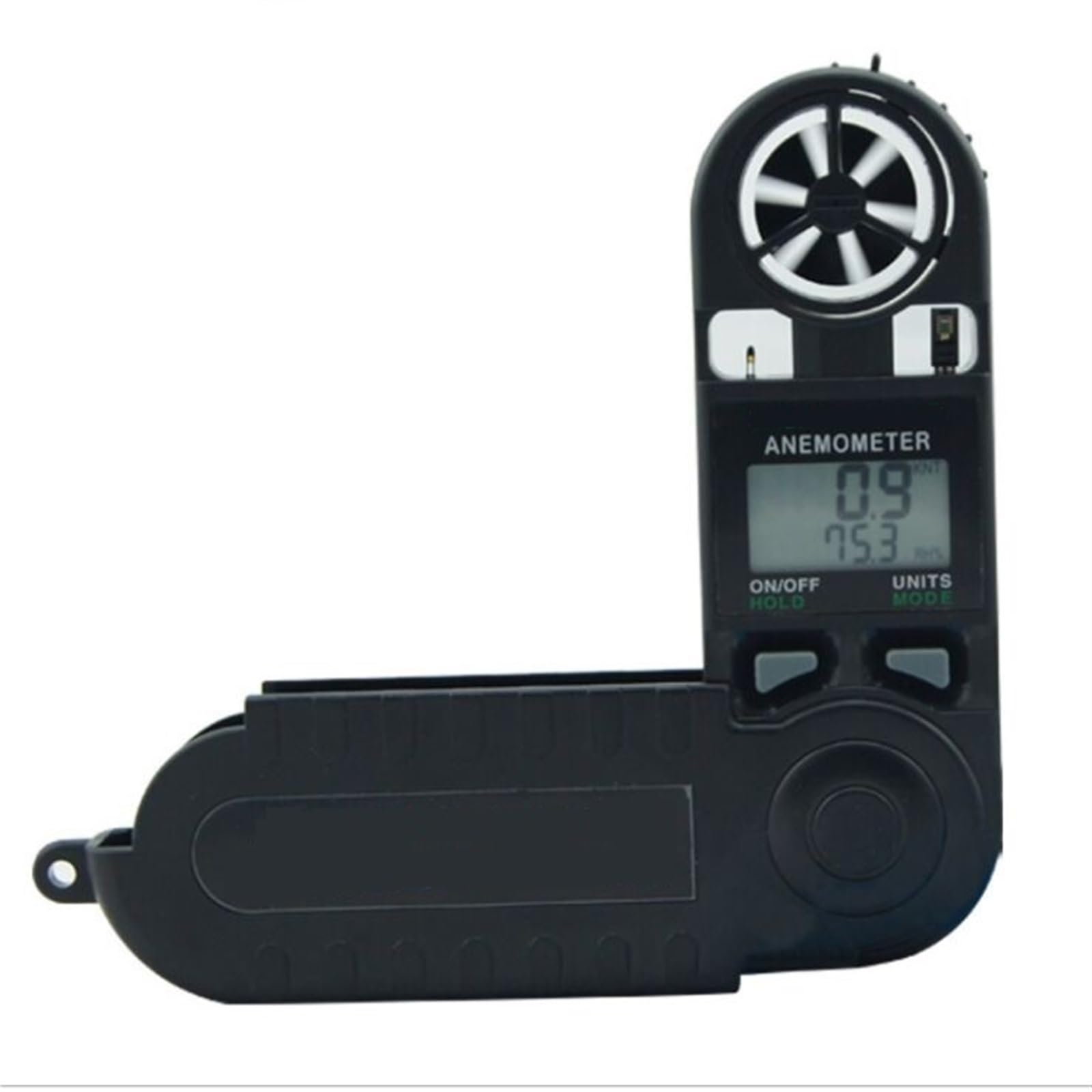 Anemómetro de mano Anemómetro Digital De Bolsillo, Probador Portátil De Velocidad Del Viento/temperatura Del Aire, Medición Del Volumen Del Aire Plegable