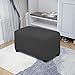 Easy-Going Stretch Ottoman Cover Length 20-30in Folding Storage Stool Furniture Protector Soft Rectangle slipcover with Elastic Bottom(Ottoman Small,Dark Grey)