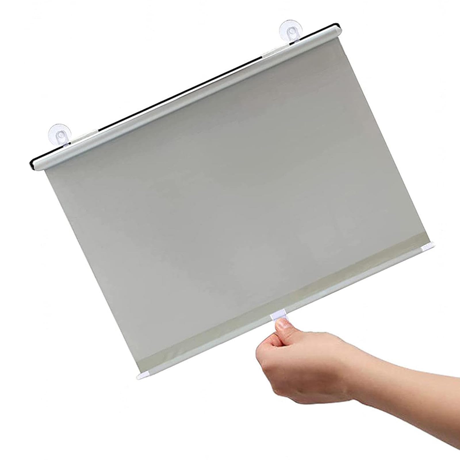 Suwooy Black Suction Cup Roller Blinds,Sunscreen Sunshade Roll Up Shades For Windows,Retractable Out Roller Blinds,Thermal Insulated Curtains For Home Offices,Privacy Screens,-50×125Cm(19.7 * 49.2In)