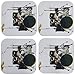 3dRose CST_4099_1 Drums Soft Coasters, Set of 4
