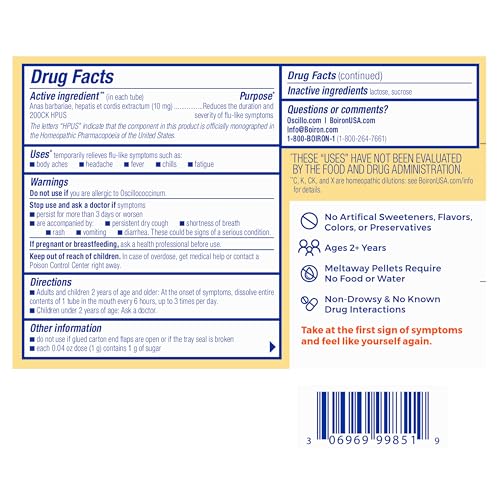 Boiron Oscillococcinum for Relief from Flu-Like Symptoms of Body Aches, Headache, Fever, Chills, and Fatigue - 6 Doses - image 7