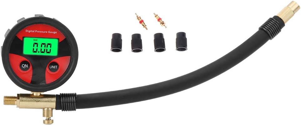 Fydun Wskaźnik ciśnienia w oponach 0-200PSI Car Multi-Fonction LCD Cyfrowy miernik ciśnienia powietrza w oponach Tester miernika