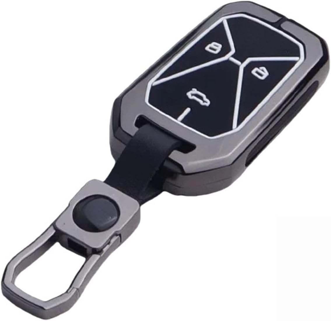 Compatible with Cowin Auto Kaiyi Kunlun IHD R 300 500 EV Zinc Alloy Car Key Case Remote Cover Shell Keychain Holder Fob Interior Accessories(Style 4)