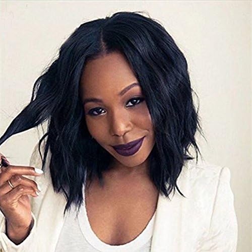 Zhangxiuzhu Wig Short Wavy Human Hair Lace Front Wig Brazilian Hair Glueless Short Loose Wave Wigs With Baby Hair Bleached Knots